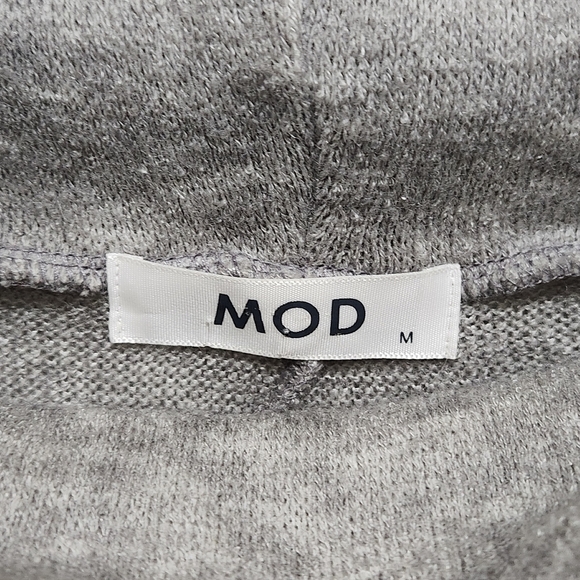 MOD Womens M Gray Cowl Neck Cropped Angora Blend Sweater Dolman Sleeve - Picture 9 of 10